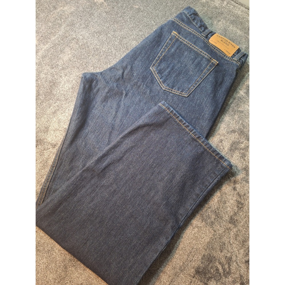 Canyon River‎ Blues Relaxed Fit St Leg Jeans Mens 40X34 Tall Dark Wash Baggy